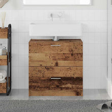 Badkamer Kast met lade Oud Hout 59 x 37 x 59 cm Bewerkt hout