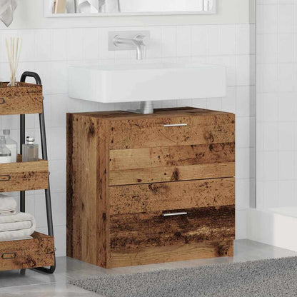 Badkamer Kast met lade Oud Hout 59 x 37 x 59 cm Bewerkt hout
