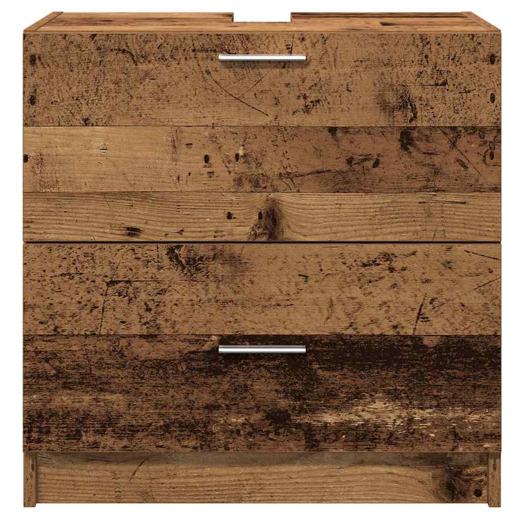 Badkamer Kast met lade Oud Hout 59 x 37 x 59 cm Bewerkt hout