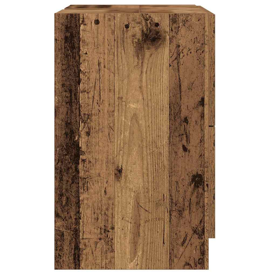 Badkamer Kast met lade Oud Hout 59 x 37 x 59 cm Bewerkt hout