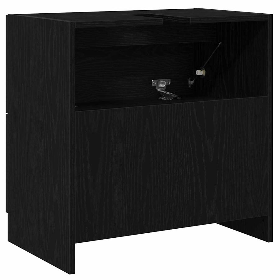Badkamer Kast met lade Zwart Eiken 59 x 37 x 59 cm Bewerkt hout