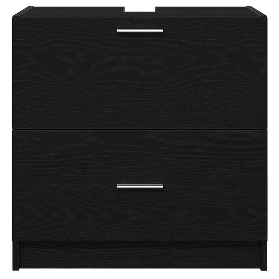 Badkamer Kast met lade Zwart Eiken 59 x 37 x 59 cm Bewerkt hout