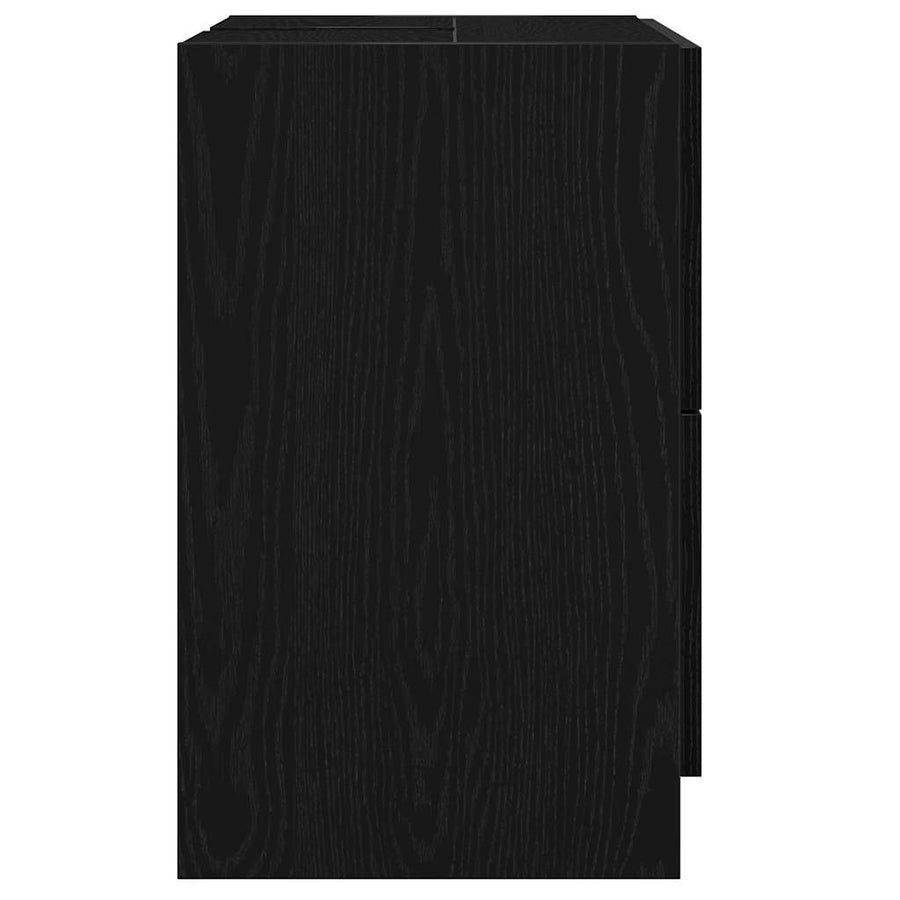 Badkamer Kast met lade Zwart Eiken 59 x 37 x 59 cm Bewerkt hout