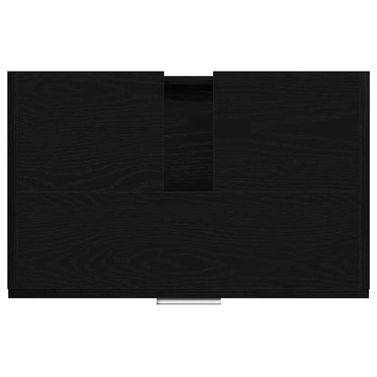 Badkamer Kast met lade Zwart Eiken 59 x 37 x 59 cm Bewerkt hout