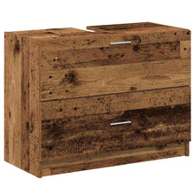 Badkamer Kast met lade Oud Hout 78 x 37 x 59 cm Bewerkt hout