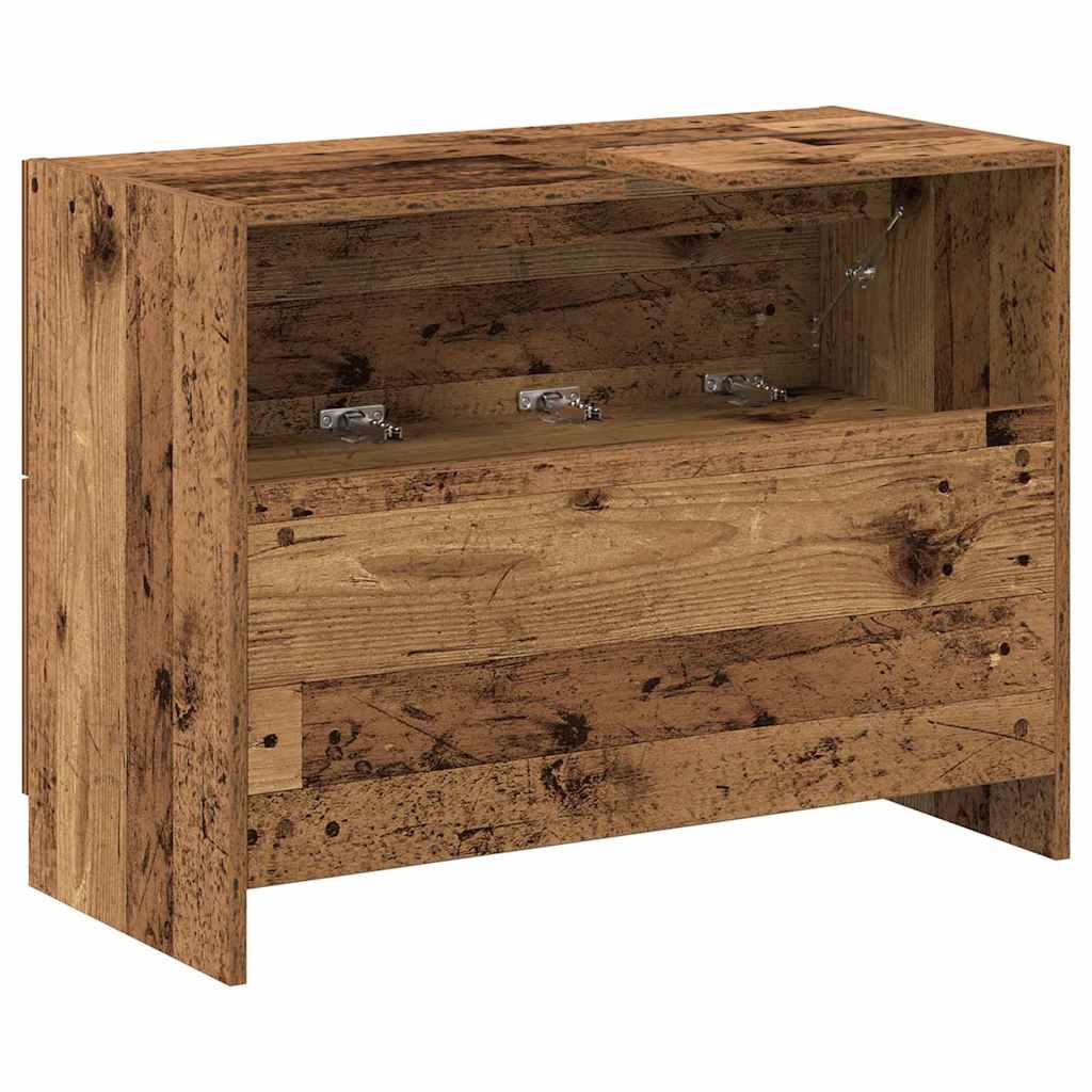 Badkamer Kast met lade Oud Hout 78 x 37 x 59 cm Bewerkt hout