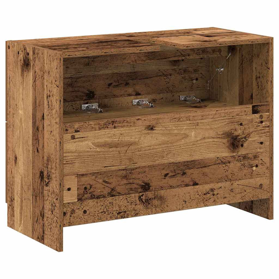 Badkamer Kast met lade Oud Hout 78 x 37 x 59 cm Bewerkt hout