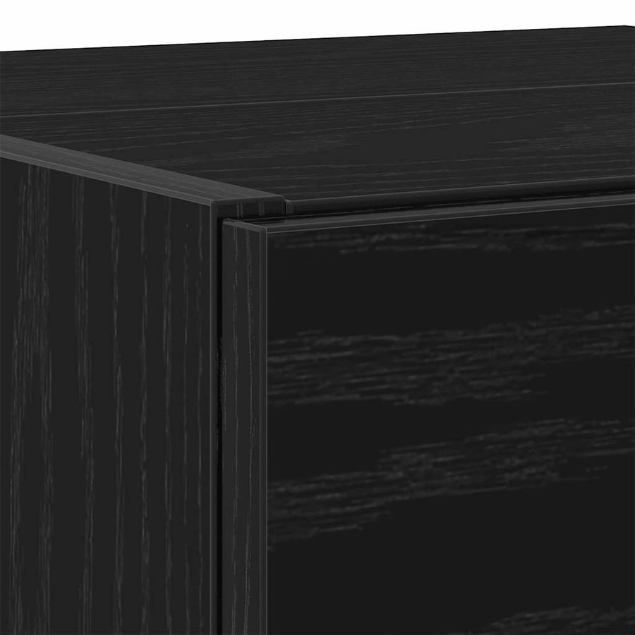 Badkamer Kast met lade Zwart Eiken 78 x 37 x 59 cm Bewerkt hout