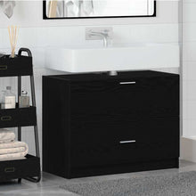 Badkamer Kast met lade Zwart Eiken 78 x 37 x 59 cm Bewerkt hout