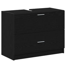 Badkamer Kast met lade Zwart Eiken 78 x 37 x 59 cm Bewerkt hout