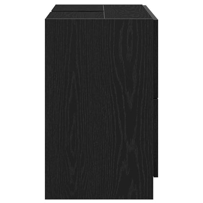 Badkamer Kast met lade Zwart Eiken 78 x 37 x 59 cm Bewerkt hout