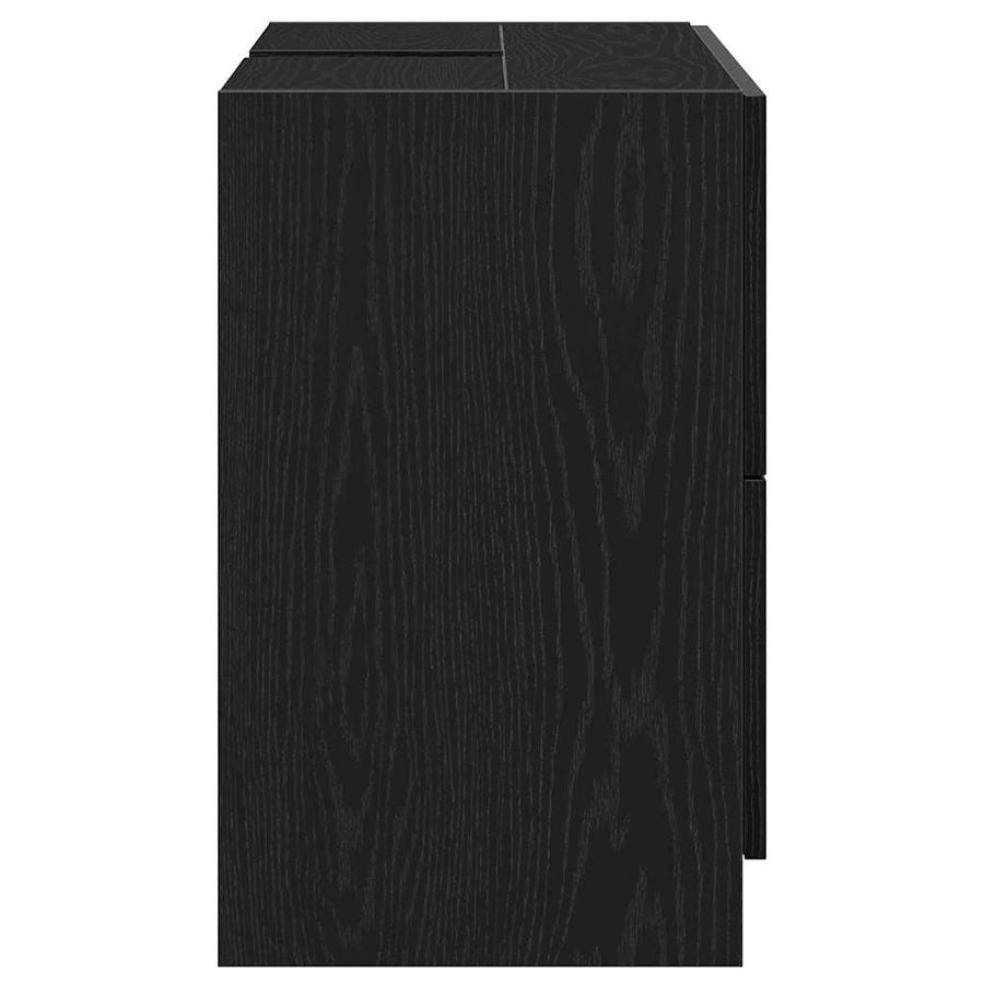Badkamer Kast met lade Zwart Eiken 78 x 37 x 59 cm Bewerkt hout