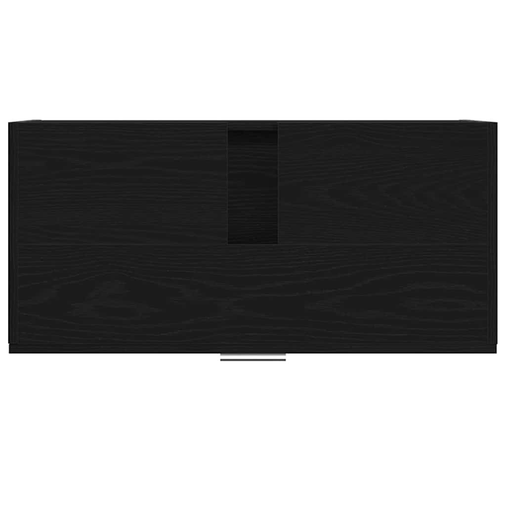 Badkamer Kast met lade Zwart Eiken 78 x 37 x 59 cm Bewerkt hout