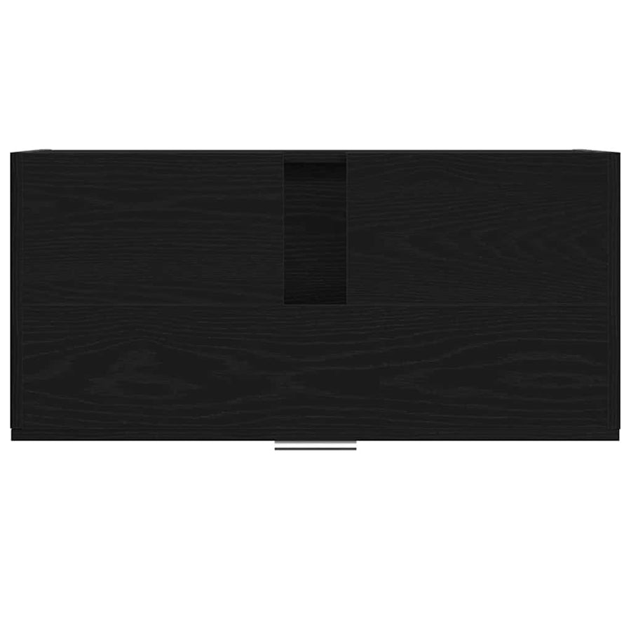 Badkamer Kast met lade Zwart Eiken 78 x 37 x 59 cm Bewerkt hout