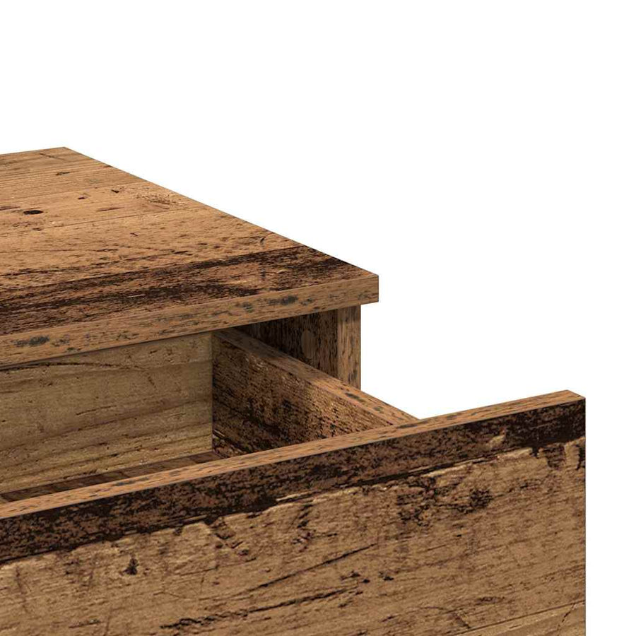 Plafondtafel met lade Oudhout 100 x 40 x 130 cm Bewerkt hout