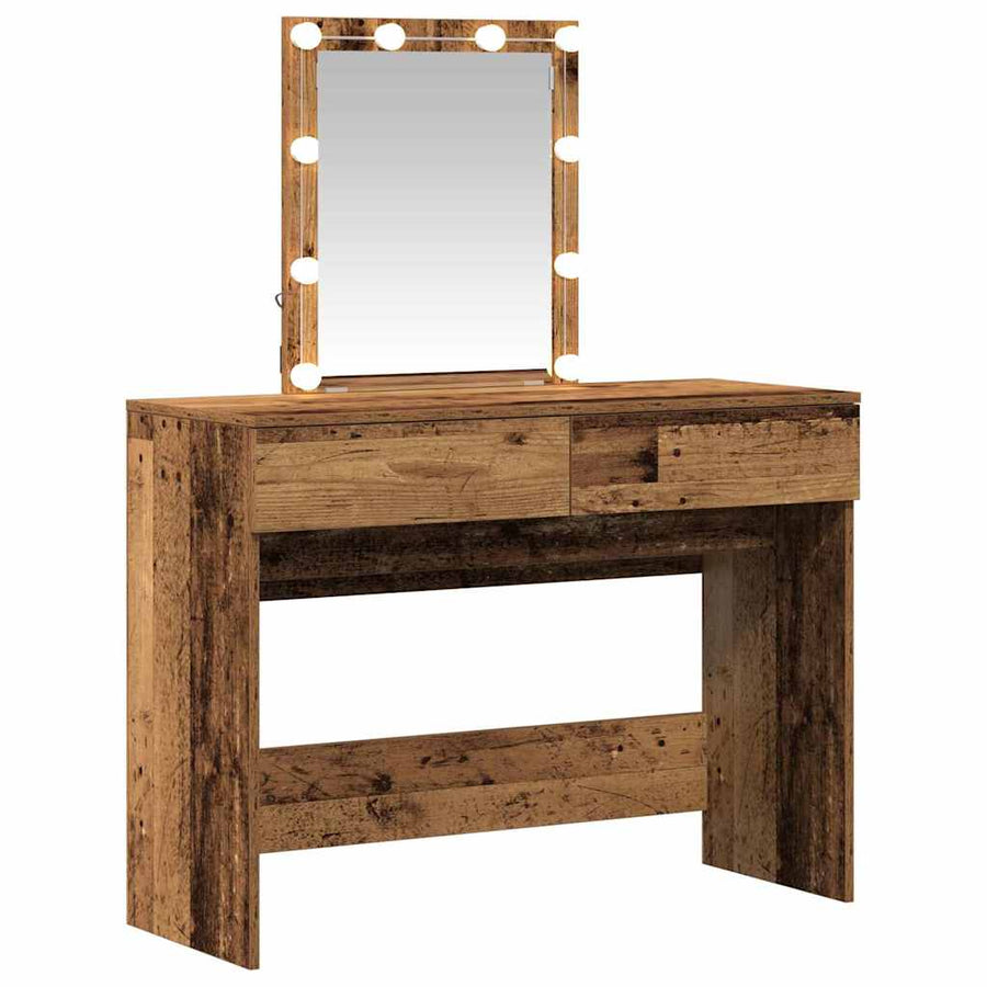 Plafondtafel met lade Oudhout 100 x 40 x 130 cm Bewerkt hout
