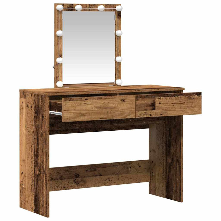 Plafondtafel met lade Oudhout 100 x 40 x 130 cm Bewerkt hout