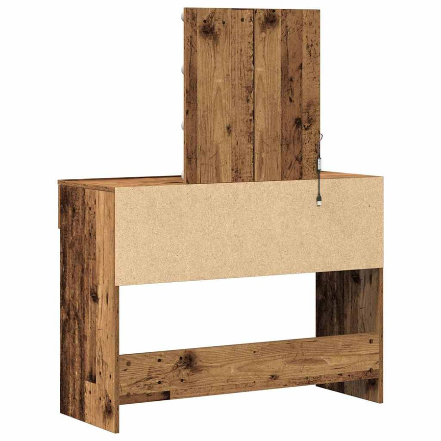 Plafondtafel met lade Oudhout 100 x 40 x 130 cm Bewerkt hout