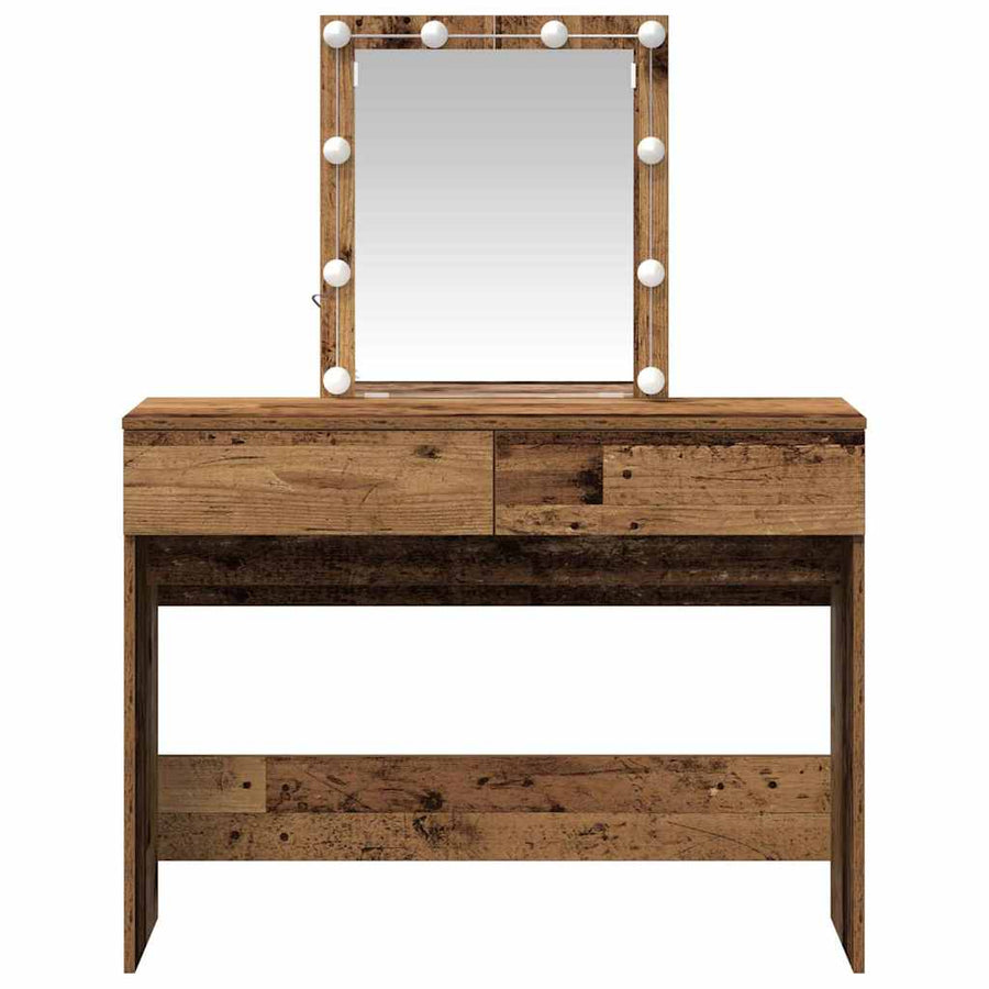 Plafondtafel met lade Oudhout 100 x 40 x 130 cm Bewerkt hout