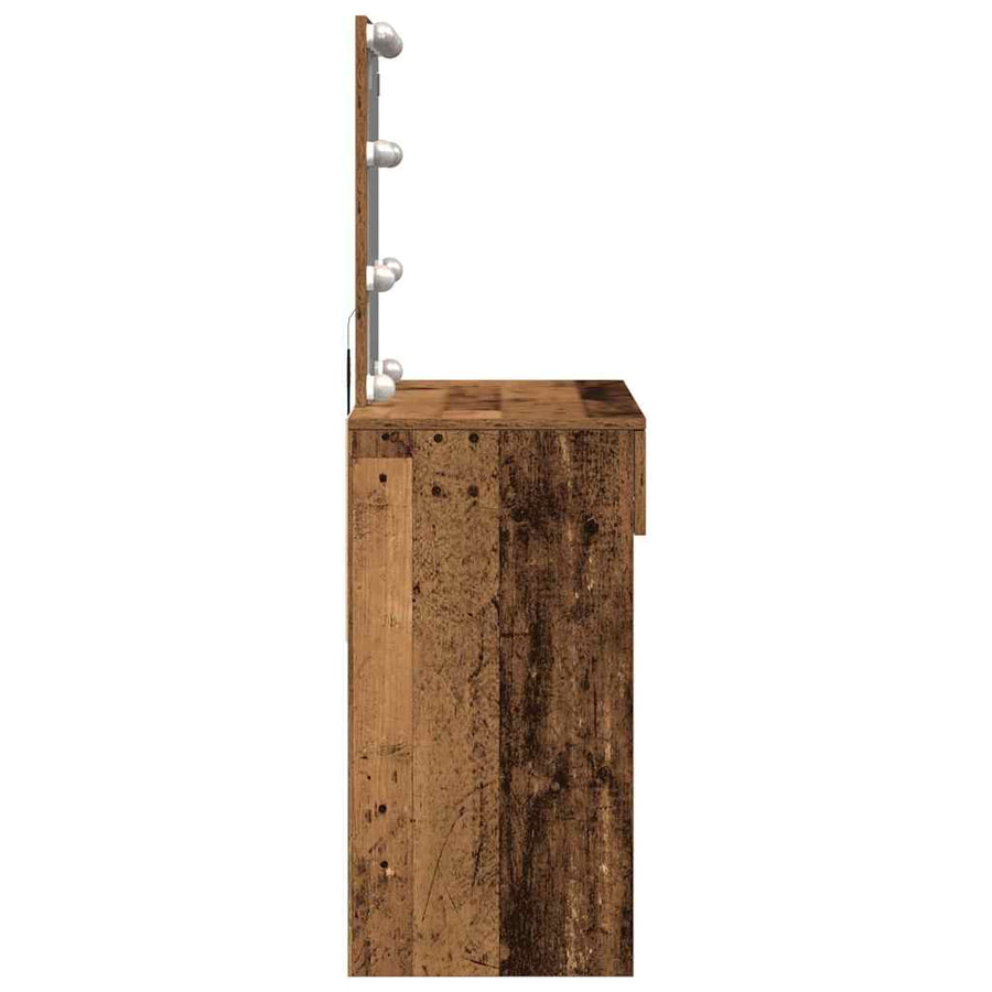 Plafondtafel met lade Oudhout 100 x 40 x 130 cm Bewerkt hout