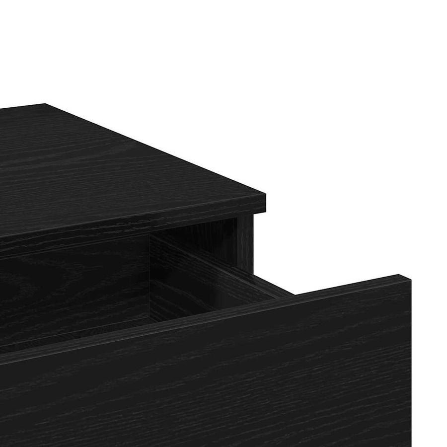 Plafondtafel Zwart Eiken 100 x 40 x 130 cm Bewerkt hout