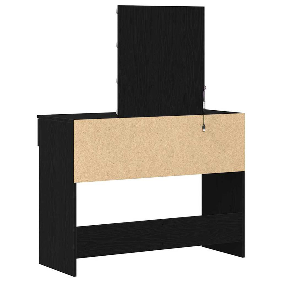 Plafondtafel Zwart Eiken 100 x 40 x 130 cm Bewerkt hout
