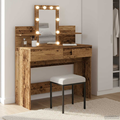 Plafondtafel met lade Oudhout 100 x 40 x 130 cm Bewerkt hout