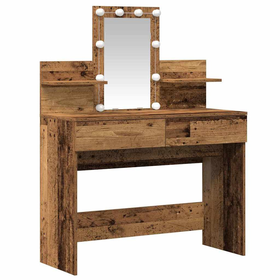 Plafondtafel met lade Oudhout 100 x 40 x 130 cm Bewerkt hout