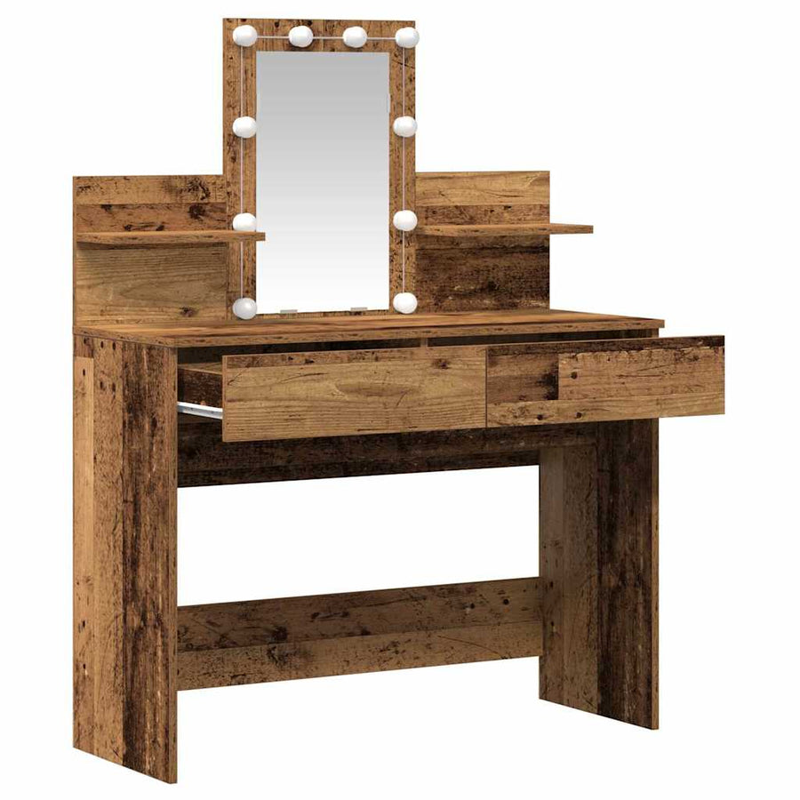 Plafondtafel met lade Oudhout 100 x 40 x 130 cm Bewerkt hout