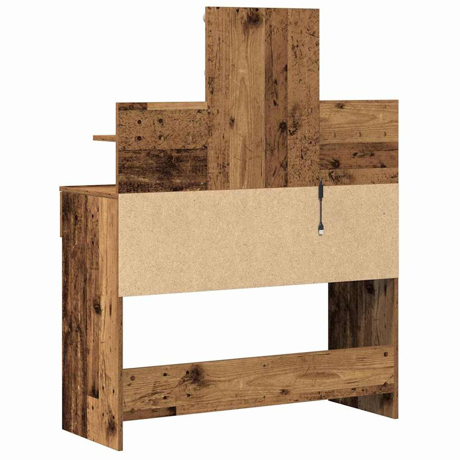 Plafondtafel met lade Oudhout 100 x 40 x 130 cm Bewerkt hout