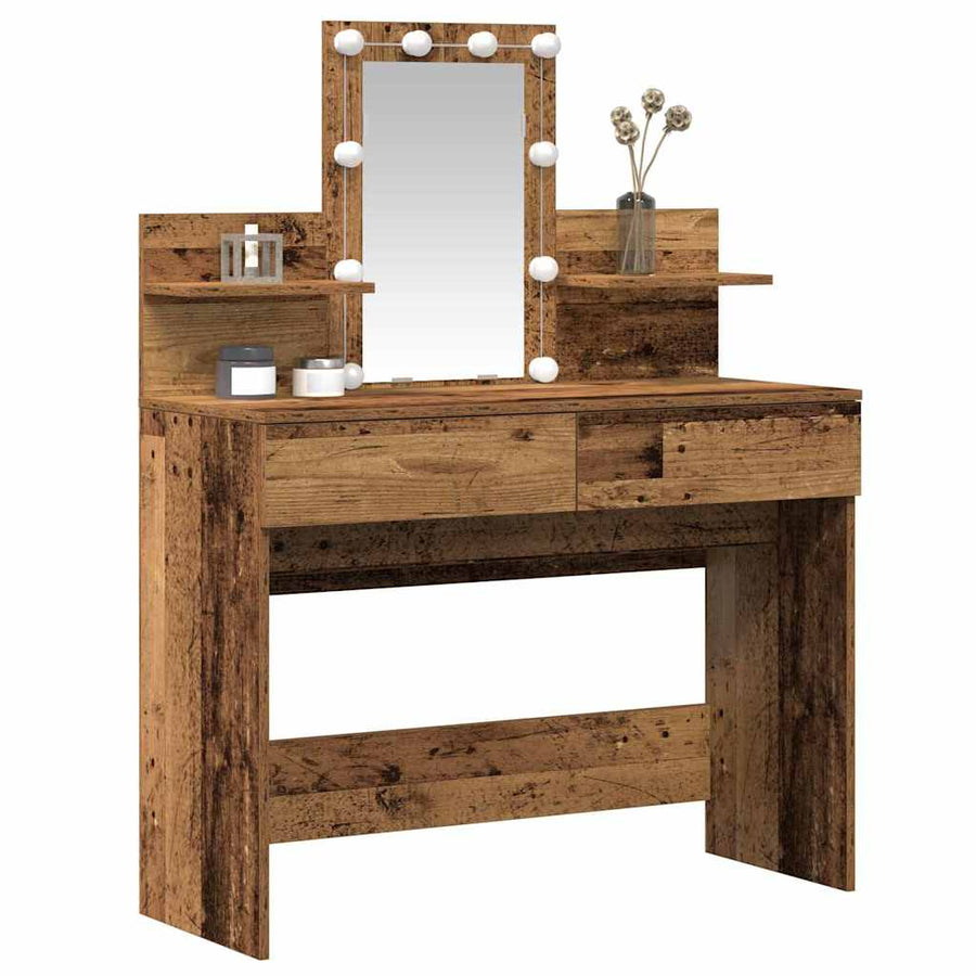 Plafondtafel met lade Oudhout 100 x 40 x 130 cm Bewerkt hout