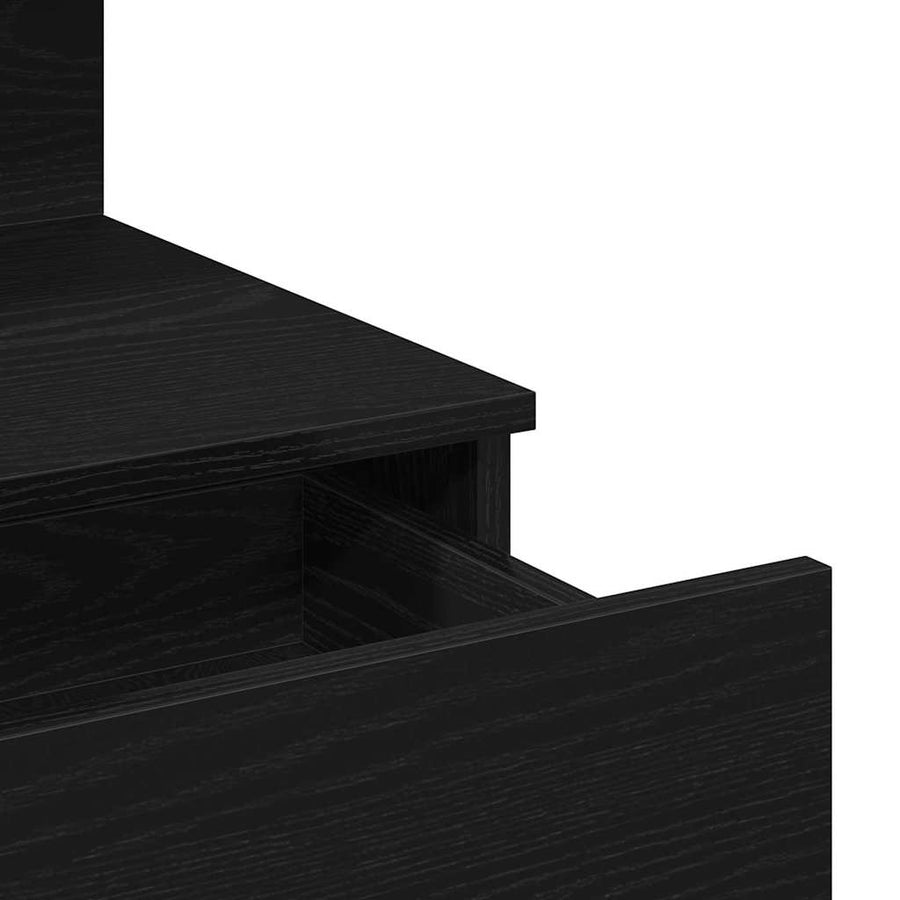 Plafondtafel Zwart Eiken 100 x 40 x 130 cm Bewerkt hout