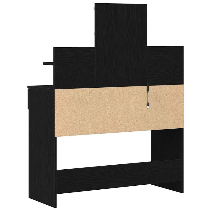 Plafondtafel Zwart Eiken 100 x 40 x 130 cm Bewerkt hout