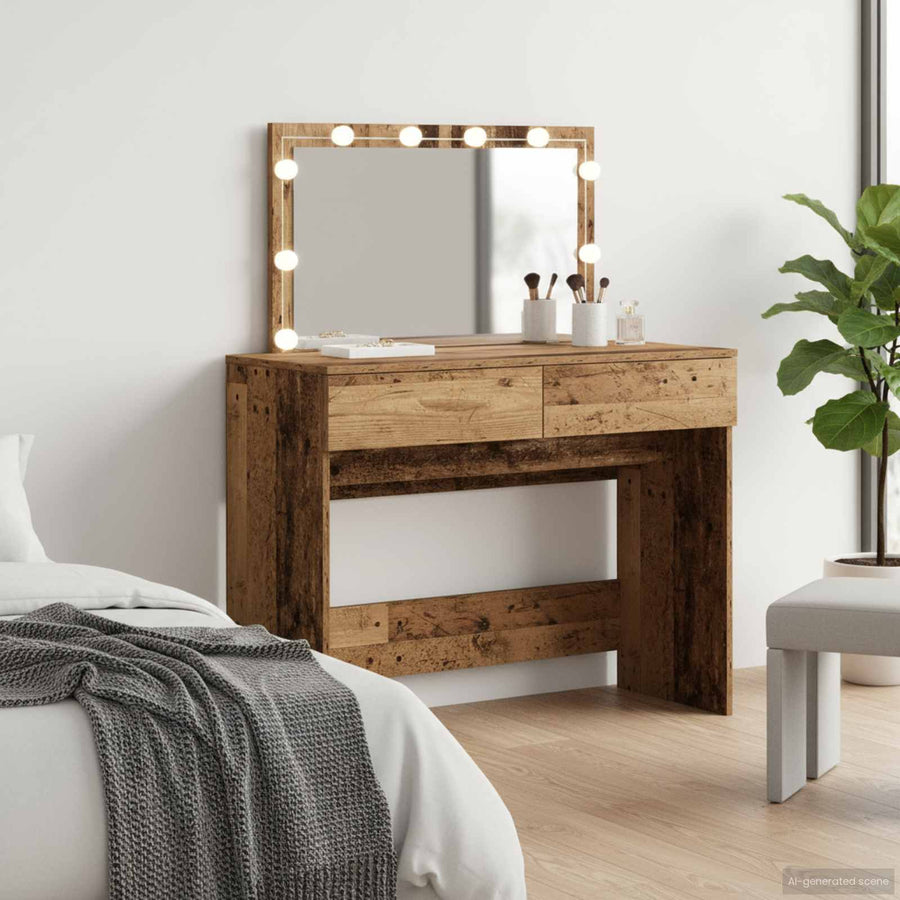 Plafondtafel met lade Oudhout 100 x 40 x 120 cm Bewerkt hout