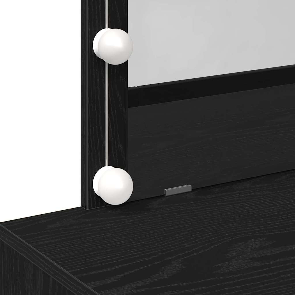 Plafondtafel Zwart Eiken 100 x 40 x 120 cm Bewerkt hout