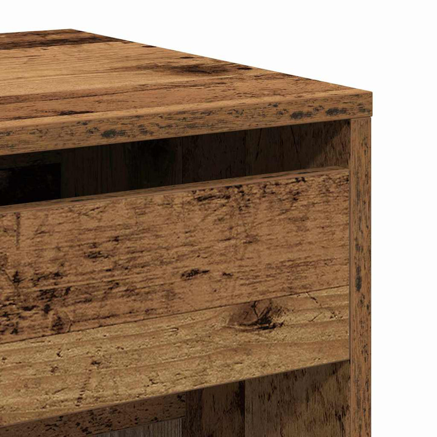Kaptafel met lade Oud Hout 60 x 40 x 75 cm Bewerkt hout