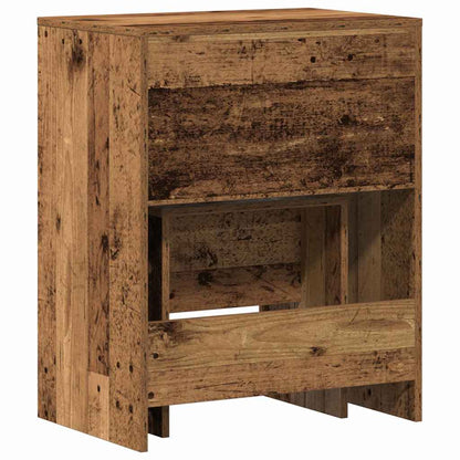 Kaptafel met lade Oud Hout 60 x 40 x 75 cm Bewerkt hout