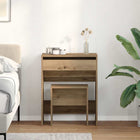 Dressing table handcrafted oak-colored 60 x 40 x 75 cm Engineered wood