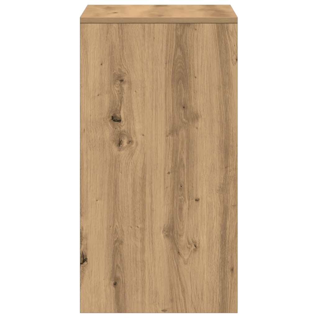Kaptafel artisanaal eikenkleurig 60 x 40 x 75 cm Bewerkt hout