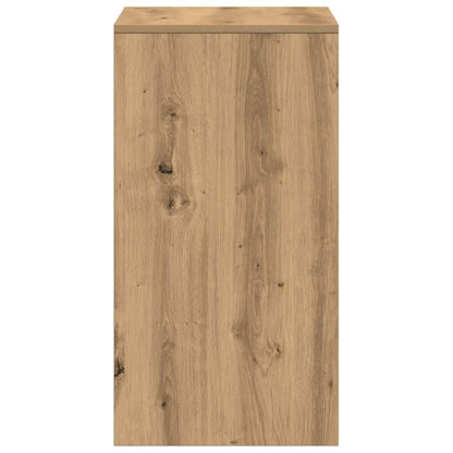 Kaptafel artisanaal eikenkleurig 60 x 40 x 75 cm Bewerkt hout