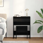 Dressing Table with Drawer Black oak 60 x 40 x 75 cm Engineered wood