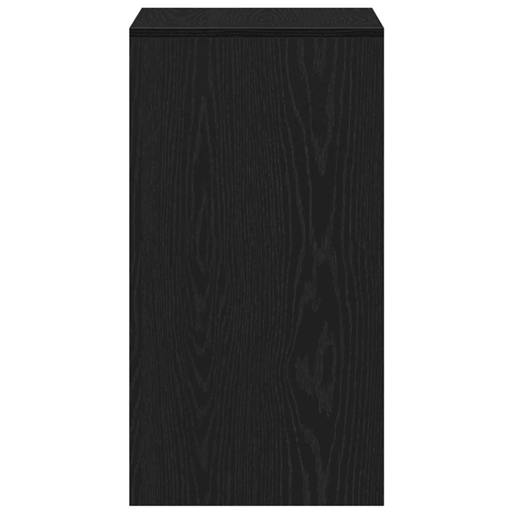 Kaptafel met lade Zwart eiken 60 x 40 x 75 cm Bewerkt hout