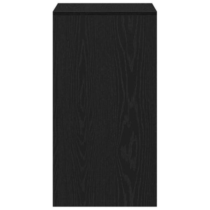 Kaptafel met lade Zwart eiken 60 x 40 x 75 cm Bewerkt hout