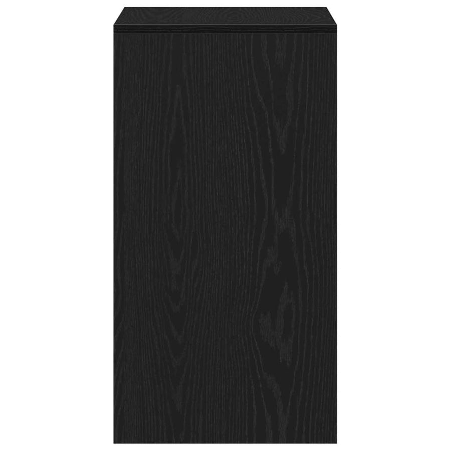 Kaptafel met lade Zwart eiken 60 x 40 x 75 cm Bewerkt hout