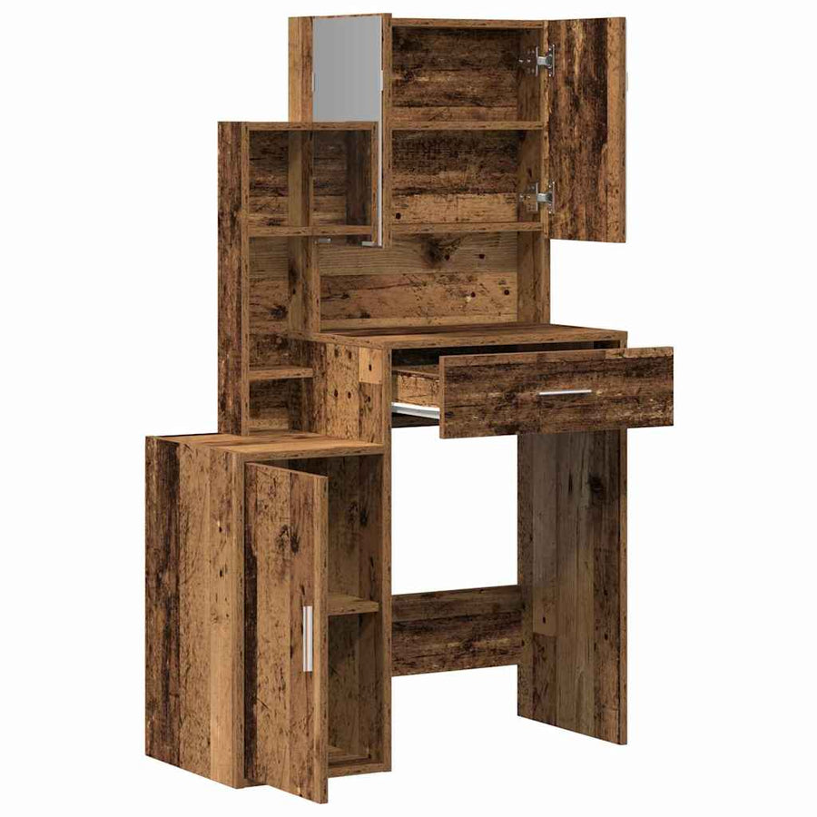 Plafondtafel met lade Oudhout 80 x 35 x 132 cm Bewerkt hout