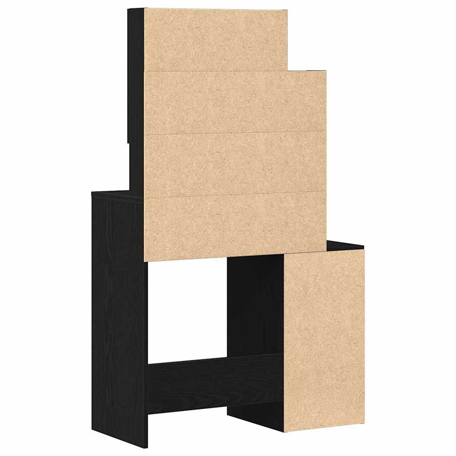 Plafondtafel met lade Zwart Eiken 80 x 35 x 132 cm Bewerkt hout