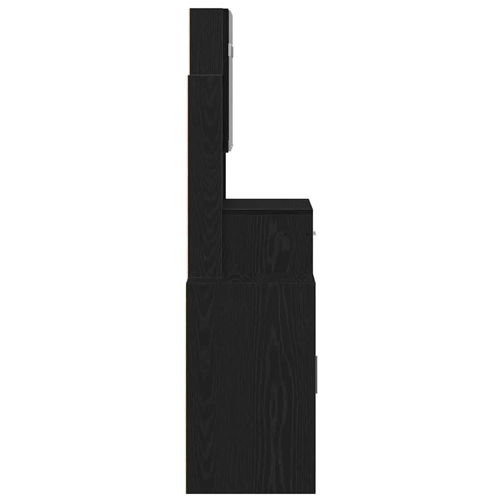 Plafondtafel met lade Zwart Eiken 80 x 35 x 132 cm Bewerkt hout