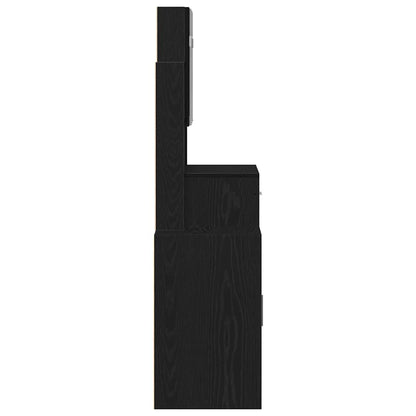 Plafondtafel met lade Zwart Eiken 80 x 35 x 132 cm Bewerkt hout
