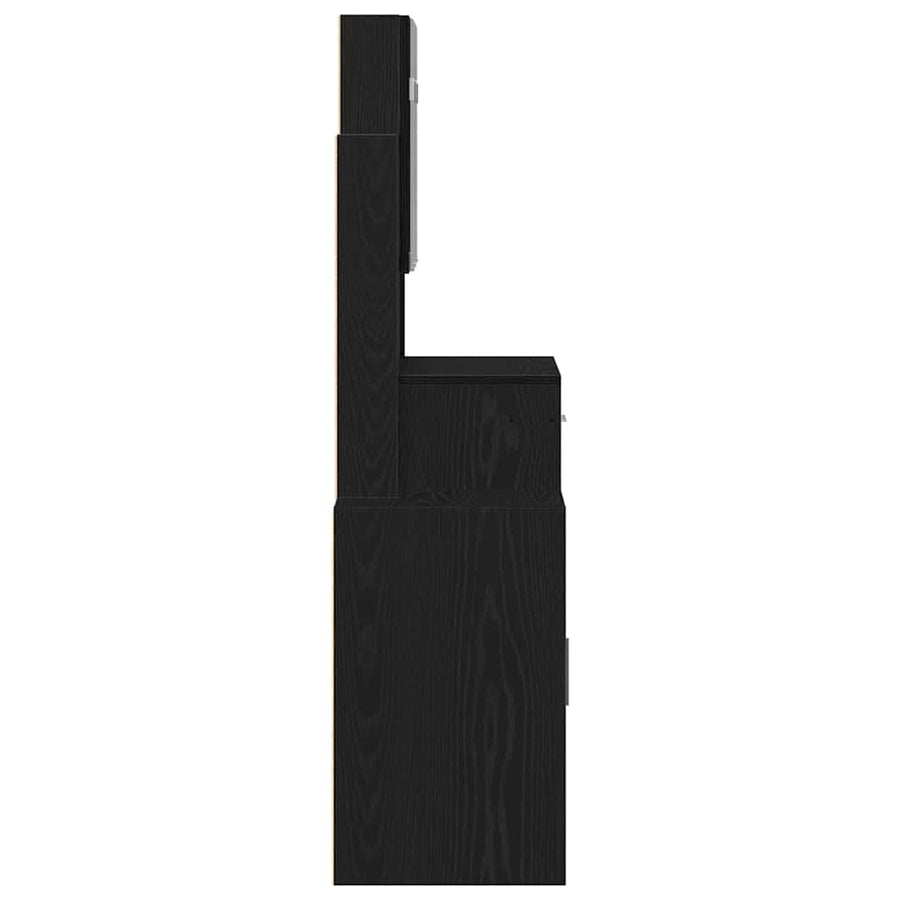 Plafondtafel met lade Zwart Eiken 80 x 35 x 132 cm Bewerkt hout