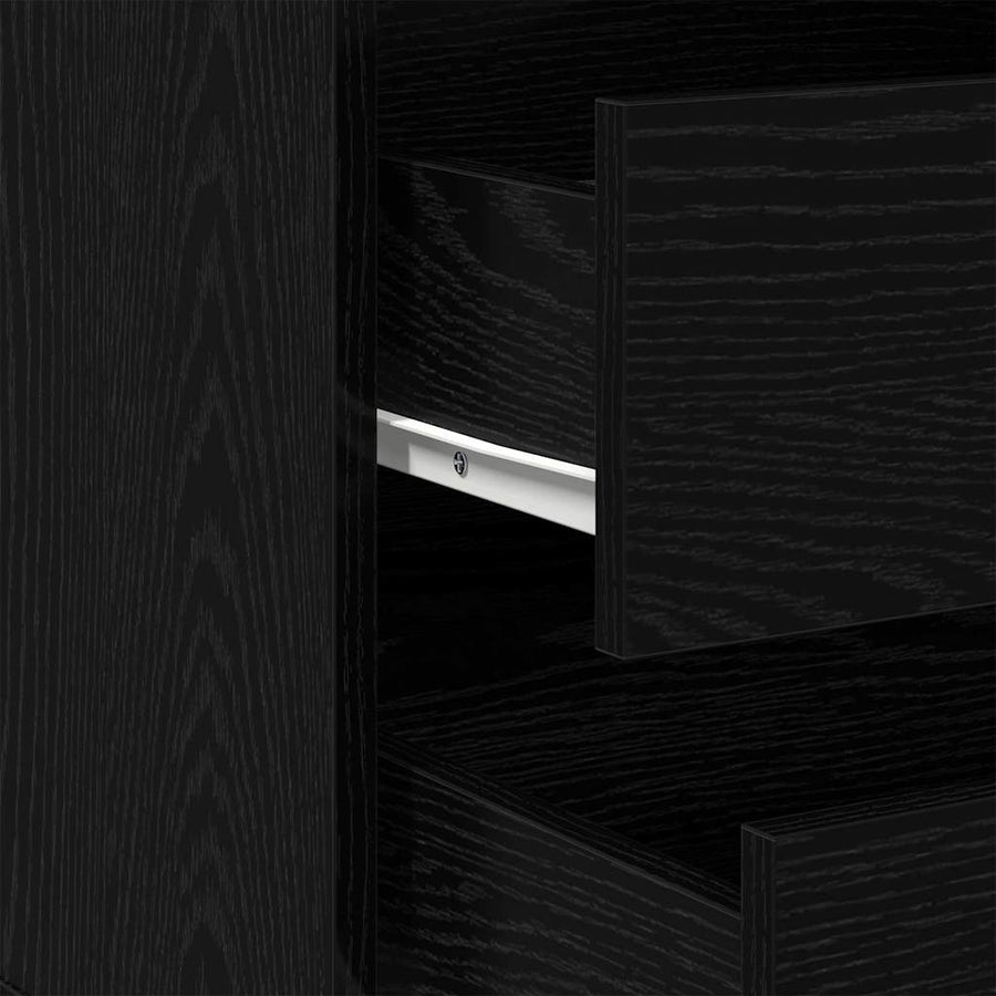 Ladenkast met lade Zwart 60 x 41 x 58 cm Bewerkt hout
